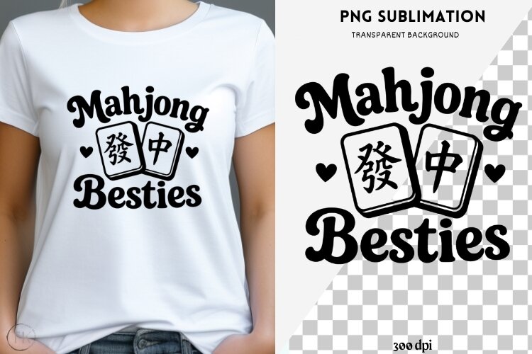 Mahjong quote png design for T-shirts example image 1