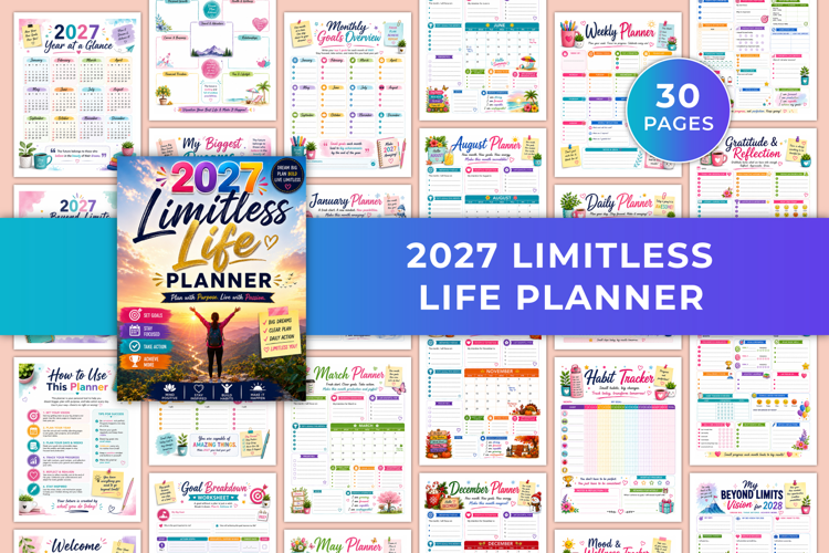 2027 Limitless Life Planner | Goals, Focus, Habits & Growth