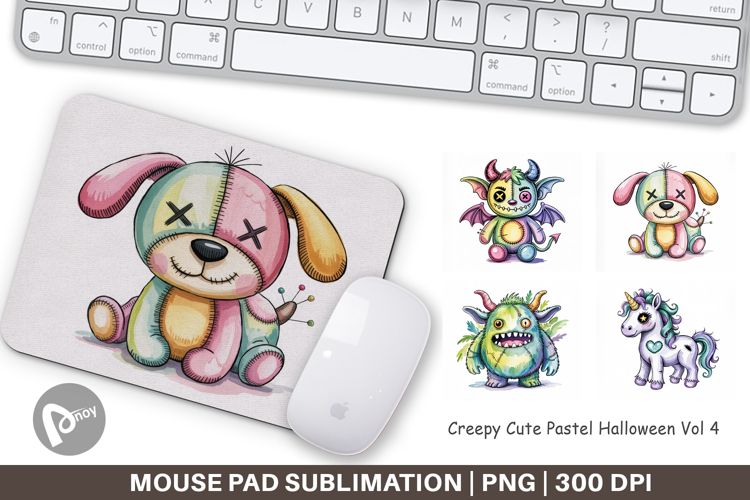 Mouse Pad Creepy Cute Pastel Halloween