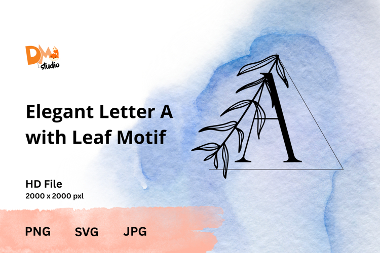 Leaf Monogram Svg Image 2