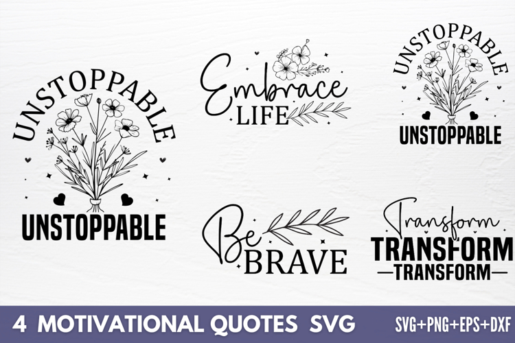 Motivational Quotes Designs SVG