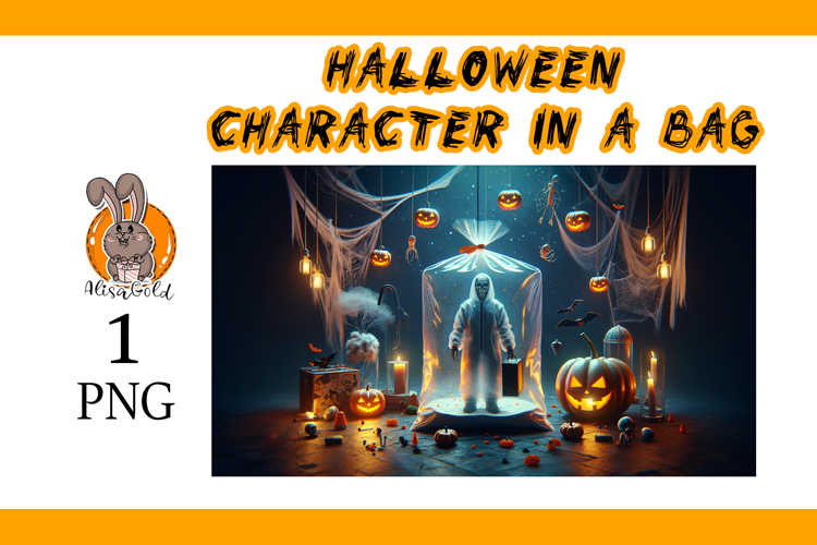 Halloween character in a bag