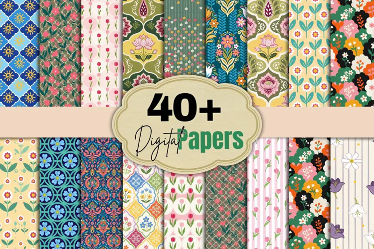Vintage Morris Garden Digital Paper