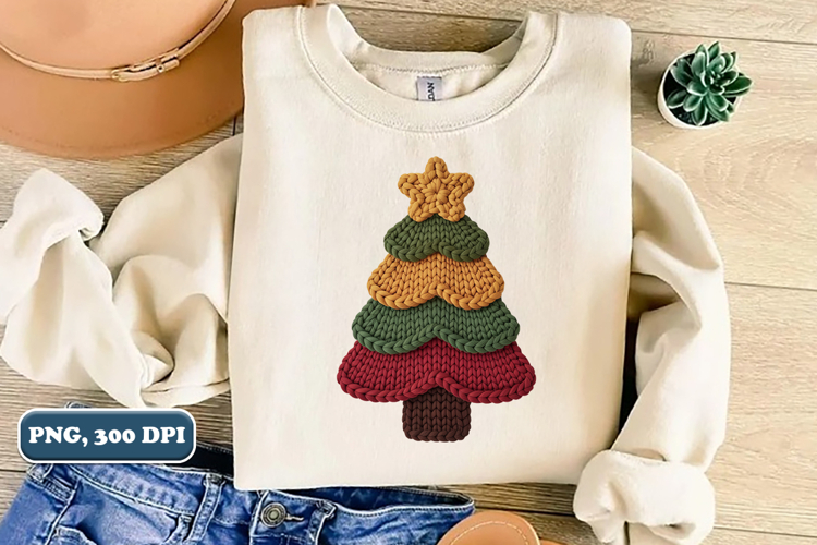 Crochet Yarn Christmas Tree PNG, Christmas tree PNG