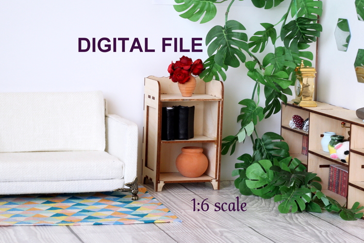 Miniature drawer digital file download 1:6 scale dollhouse