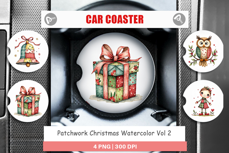 Patchwork Christmas Car Coaster