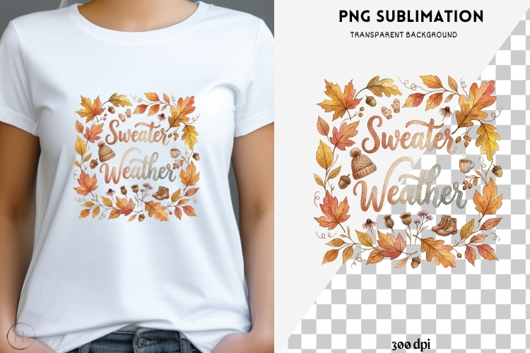 Autumn quote png design for T-shirts
