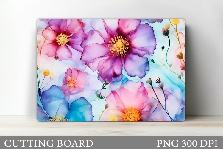 Flowers Cutting Board Design. Flowers Kitchen Cutting Board
