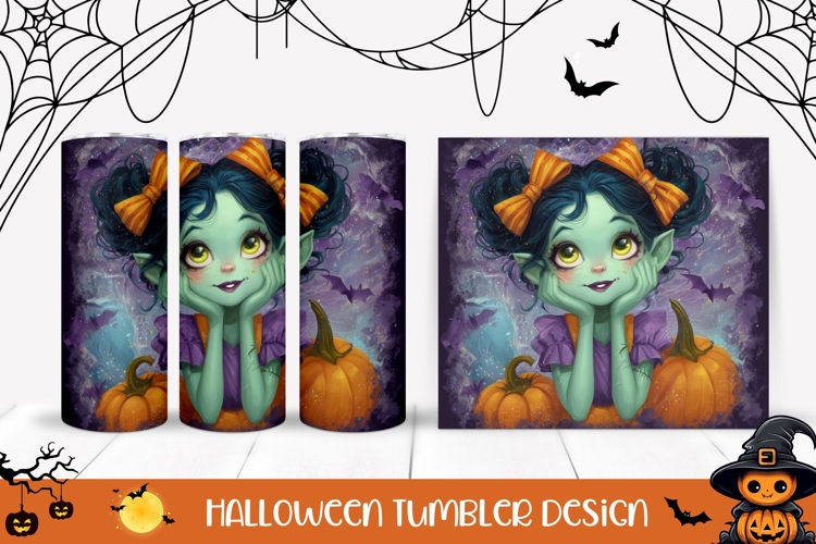 Cartoon Monster Tumbler Sublimation, Halloween Tumbler Wrap
