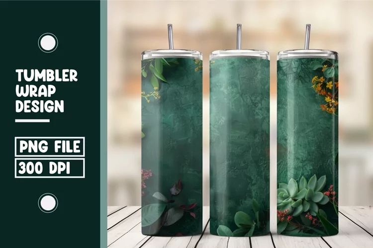 Flower Tumbler Wrap Design