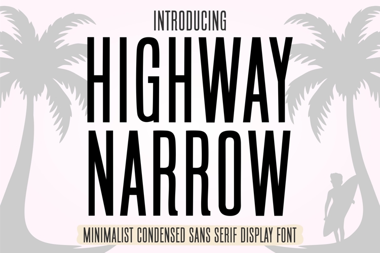 Highway Narrow Font | Minimalist Condensed Sans Serif