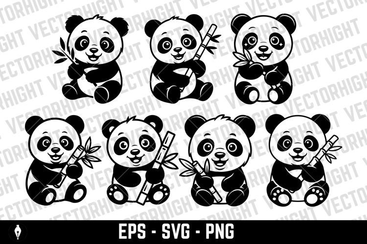 illustration of an adorable baby panda