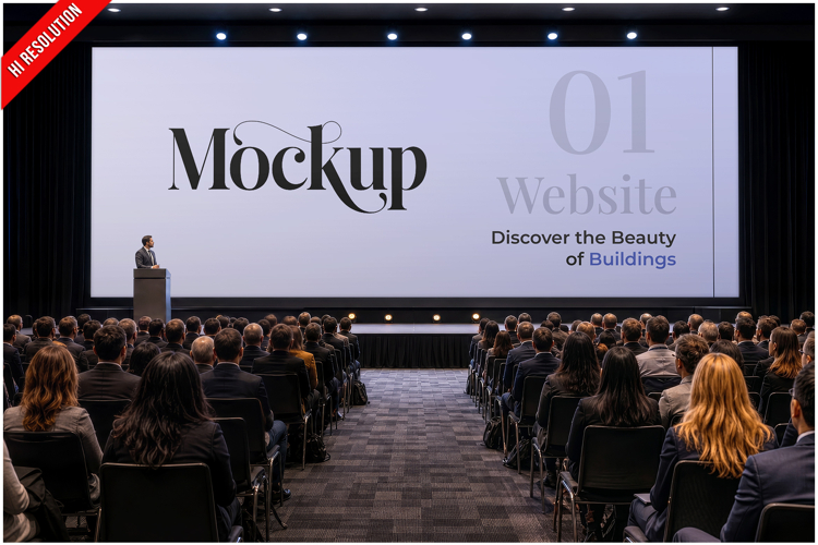 Presentation Screen Conference Mocku