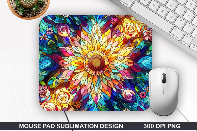 Flowers Mouse Pad Sublimation, Summer Mouse Pad PNG