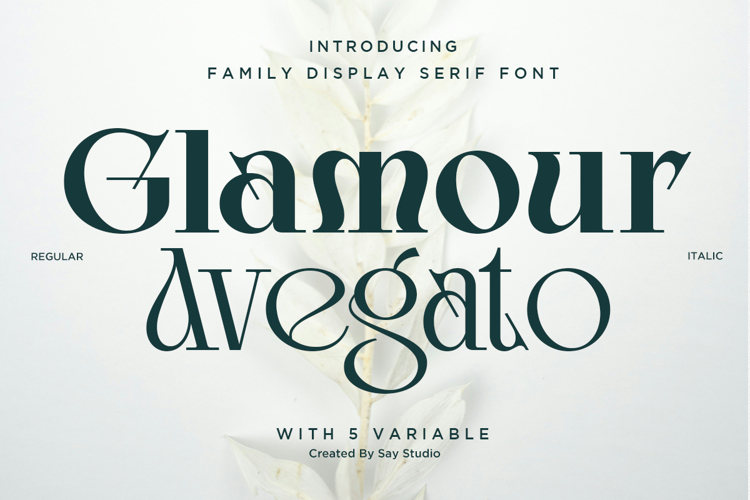 Glamour Avegato - Stylish Family Serif Font