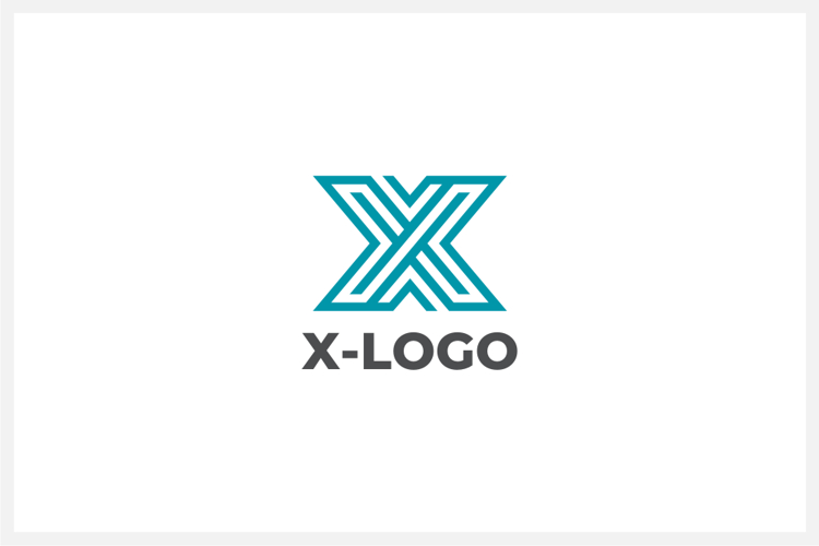 Geometric Letter X Logo Design Vector