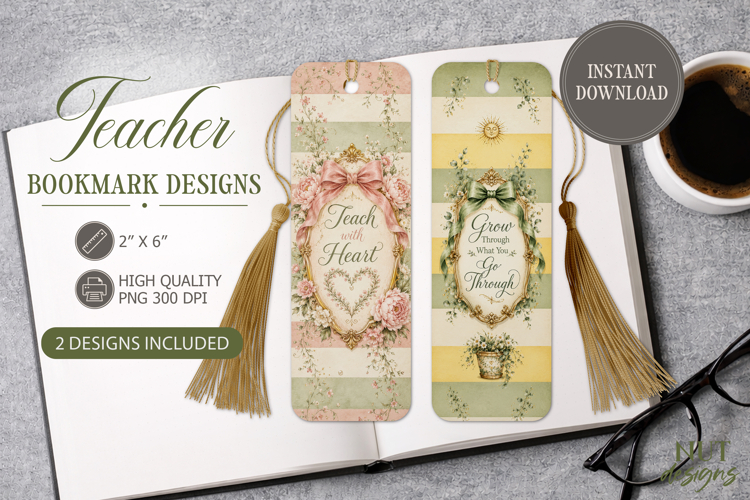 Teacher Bookmark PNG teacher gift appreciation bookmark example image 1