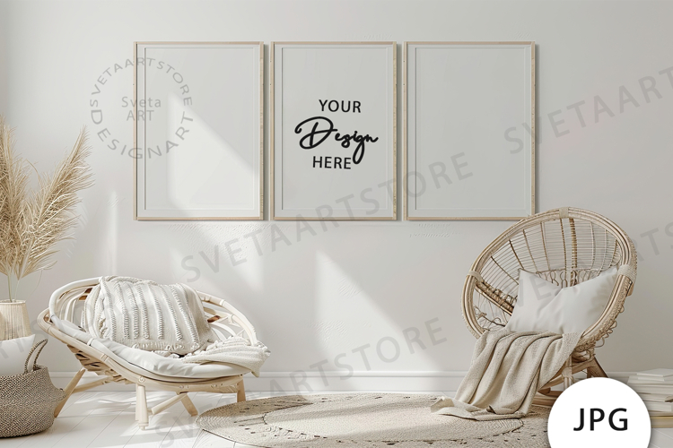 Frames Mockup, Living Room Mockup JPG