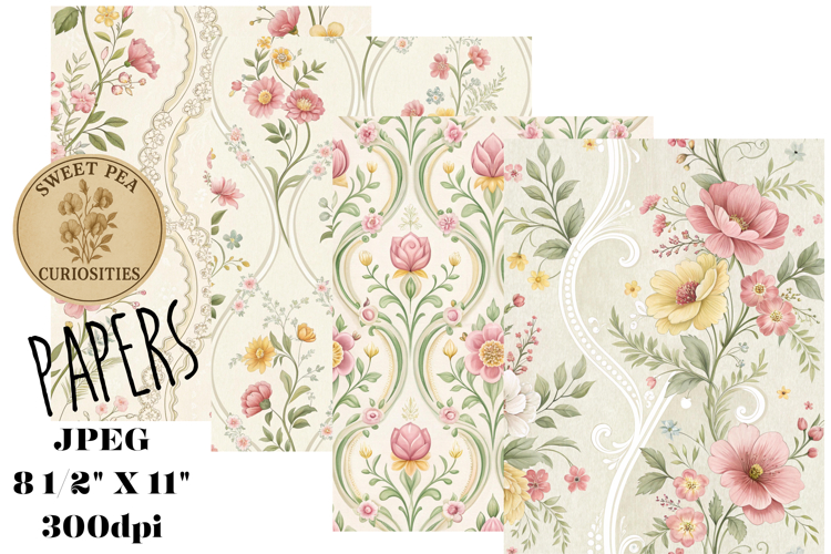 Flowers, Paper, Shabby Chic, Papers, Junk Journal