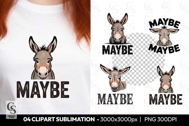 Cute Donkey Clipart Image 14