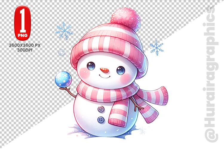 Snow Men Clipart- PNG File