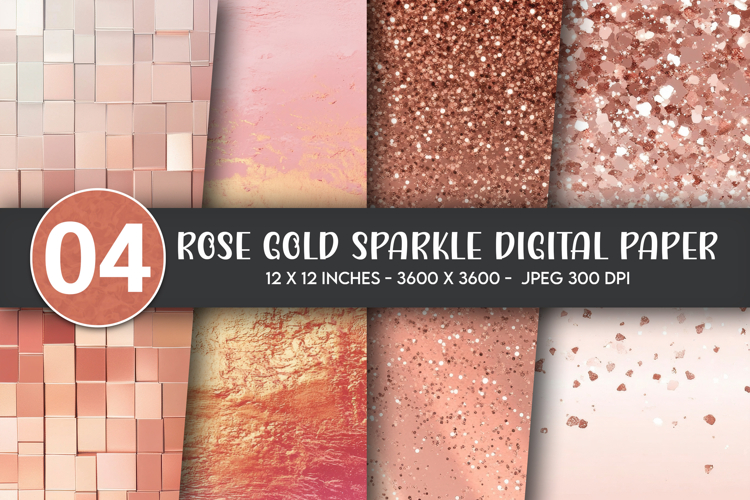Rose Gold Sparkle Digital Paper