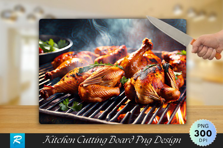 Tandoori Chicken Cutting Board Sublimation Design