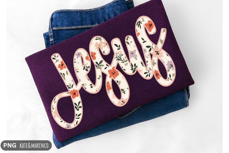 Jesus PNG | Floral Christian PNG | Spring Christian PNG