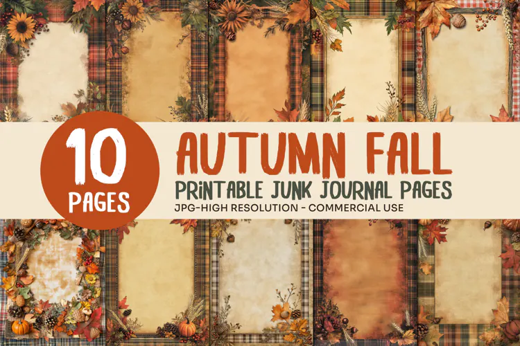 Rustic Fall Junk Journal Pages