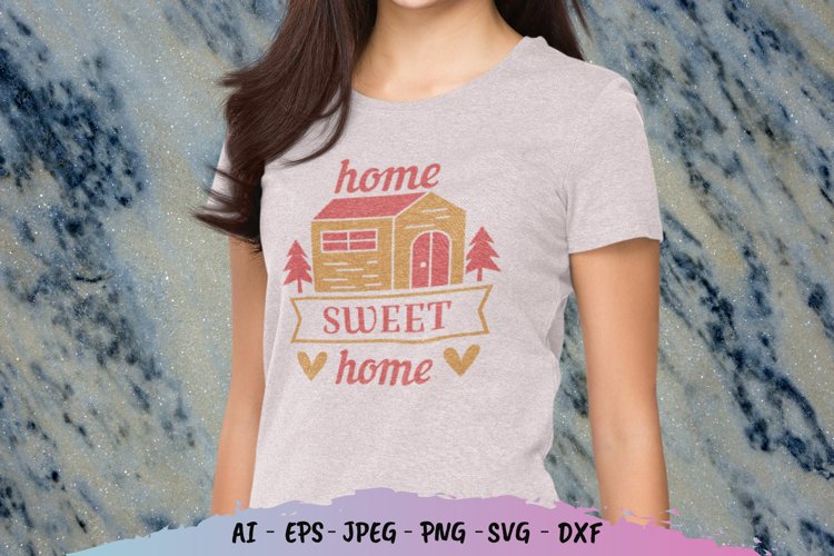 Home Sweet Home Hand Lettering SVG