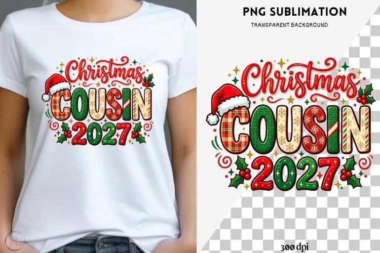 Family Christmas png design for T-shirts
