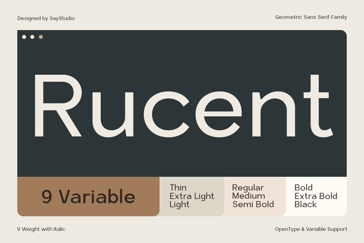 Geometric Sans - Rucent