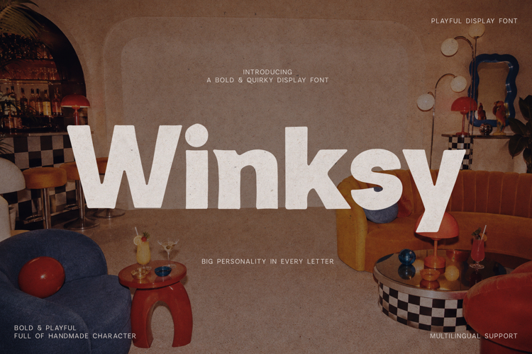 Winksy Bold Playful Display Font