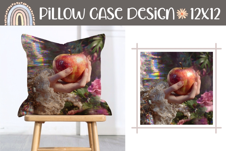 Abstract Pillow Case, Apple Pillow Template
