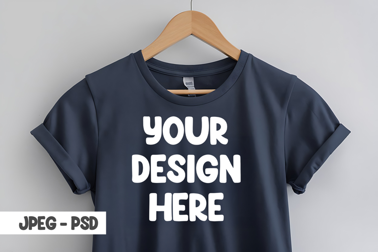 Hanging t-shirt mockup psd & jpeg