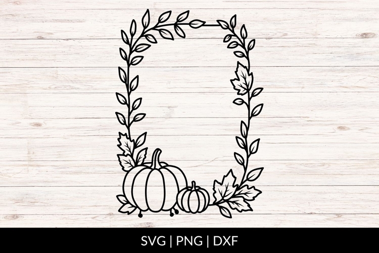 Hand Drawn Pumpkin Fall Frame SVG