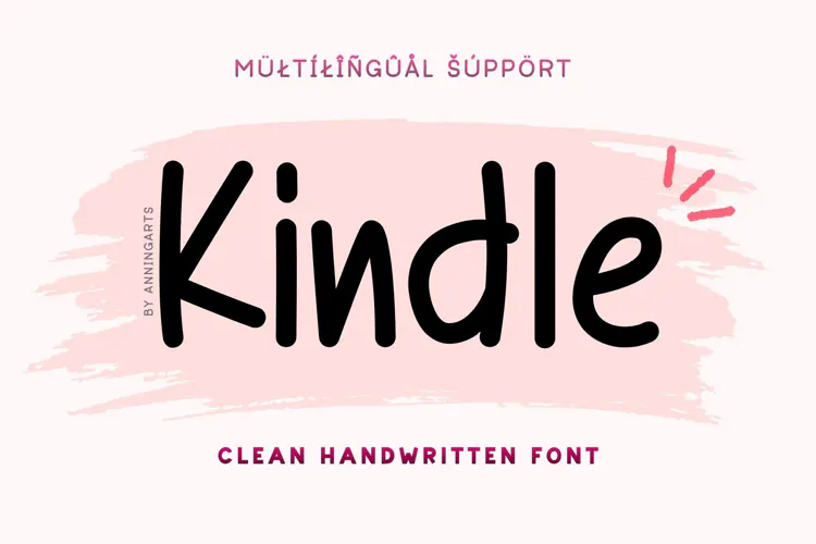 Kindle - Clean Handwritten Font for Crafts & Planners