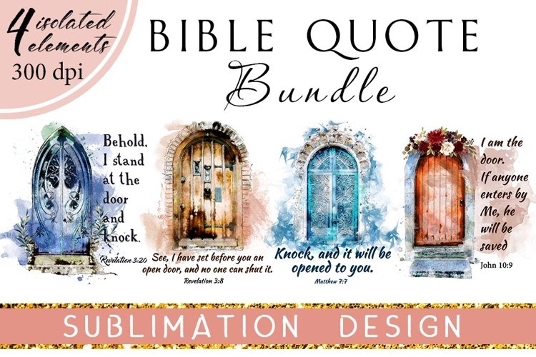 Bible Quote Sublimation Bundle| Christian Religious Print