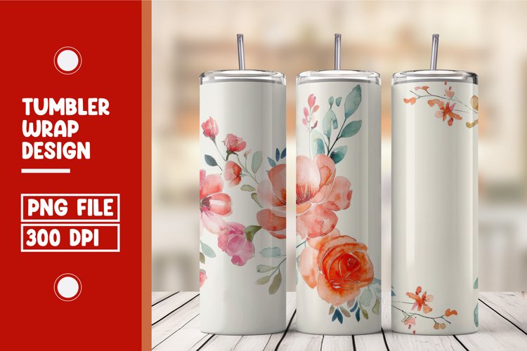 Flower Tumbler Wrap Design