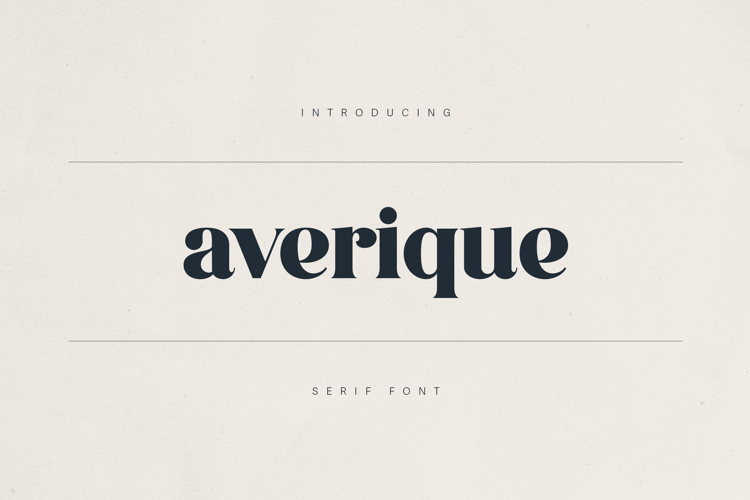 Averique Elegant Modern Serif Font