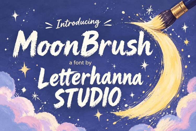 Moonbrush Dry Brush Font for Bold, Hand Painted Branding example image 1