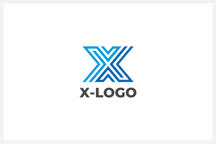 Geometric Letter X Logo Design Vector