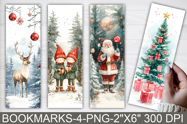 Christmas Printable Bookmarks PNG