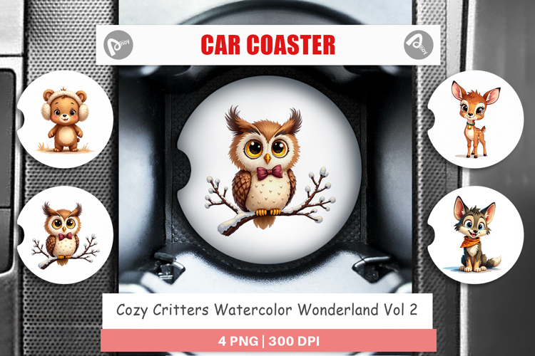 Cozy Critters Wonderland Car Coaster