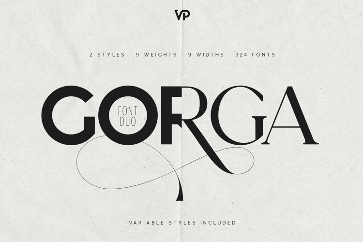 Gorga Font Duo Modern Sans & Serif