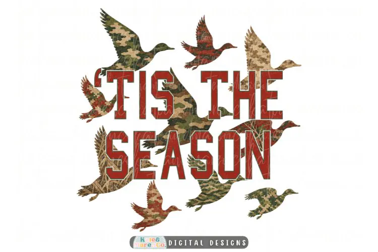 Boy Camo Christmas PNG | Mallard Duck Camouflage PNG