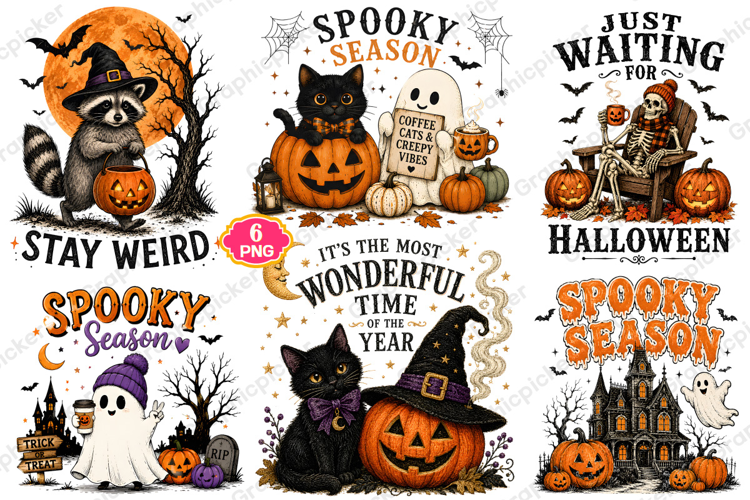 Trending Halloween PNG, Spooky Season PNG, Funny Halloween