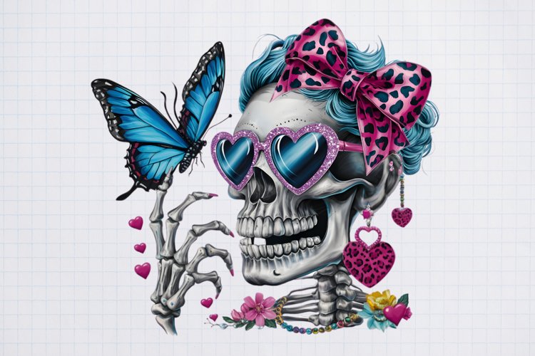 Funny Skeleton Messy CLIPART PNG example image 1