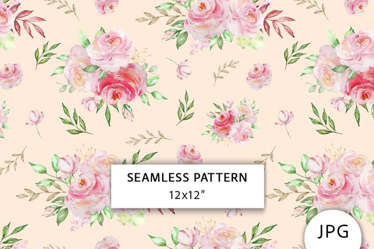 Flowers Seamless Pattern, Floral Digital Paper