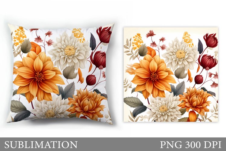 Flowers Sublimation. Flowers Pillow Sublimation